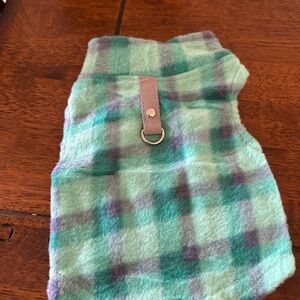 Plaid Pet Sweater in Green and Purple